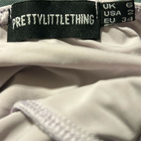 Pretty Little Thing Women's Lilac Draped Back Mini Dress Size 2 - Picture 5 of 12